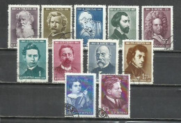 632-2 SERIES COMPLETAS RUMANÍA 1960 Nº 1681/9 PERSONAJES CELEBRIDADES - Usati