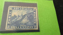 NİARAGUA- 1865-75  2  C.     DAMGALI   DANTELSIZ - Nicaragua