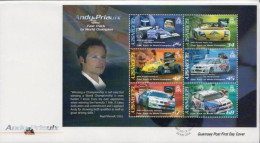 Guernsey Minisheet On FDC - Auto's