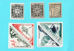 Monaco 7 Timbres Taxe - Neufs - Impuesto