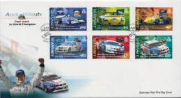 Guernsey Set On FDC - Automobile