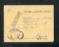 "INDIEN" Brief "ON INDIA GOVERNMENT SERVICE" (A0218) - Dienstmarken