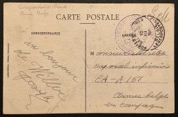Carte Postale "Front De L'oise" - Postes Militaires Belgique Belgische Legerposterijen - CORRESPONDANCE ARMEE BELGE - Altri & Non Classificati