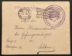 Lettre - Griffe "Feldpost" - "der Verwaltungschef B.d. Generalgouvernement In Belgien" - Other & Unclassified