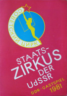 Programme Zirkus Aeros 1981 - Cirque D'Etat D'URSS - 2 - Collezioni