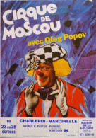 Affiche Cirque De Moscou Avec Olg Popov - Charleroi Marcinelle - Collezioni