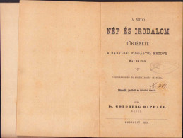 A Zsidó Nép és Irodalom Története A Babyloni Fogságtól Kezdve Mai Napig Irta Rabi Goldberg Raphael, 1883, Budapest 251SP - Old Books