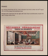 1931 CARTE POSTALE FRANCE Paris TO NEW YORK - Rotisserie Perigourdine - Temple Des Gourmets - 2 Place Saint Michel - - Pubs, Hotels, Restaurants