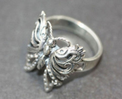 Belle Bague En Argent 925 Représentant Un Papillon - T52 - D.16.8mm - Butterfly Silver Ring - Ringe