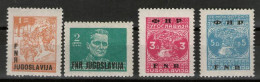 YUGOSLAVIA 1950 - Definitive Issues Of 1945-1947 In New Colors And Overprinted MNH - Neufs