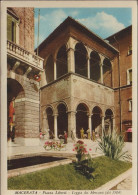 Cartolina Viaggiata Macerata Piazza Libertà Loggia Dei Mercanti ( Del 1504 ) Francobollo 20 Lire 1953 - Macerata