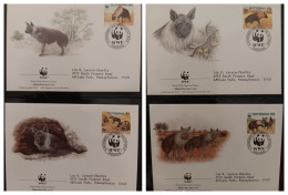 O) 1995 BOSTWANA, WWF - WORLD WILDLIFE FUND, HYAENA BRUNEA, FDC XF - Botswana (1966-...)