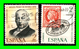 ESPAÑA.-  SELLOS AÑOS 1970 -. DIA MUNDIAL DEL SELLO Y JOSE ANTONIO PRIMO DE RIVERA .- - Used Stamps