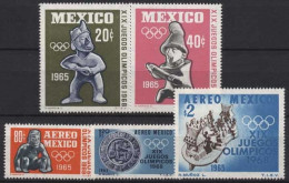 Mexiko 1965 Olympische Sommerspiele'68 Mexiko 1192/96 Postfrisch - México