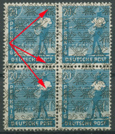 Bizone 1948 Netzaufdruck 2x Aufdruckfehler Im 4er-Block 43 IIa AF PI Postfrisch - Mint