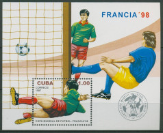 Kuba 1997 Fußball-WM Frankreich'98 Block 148 Postfrisch (C94092) - Blocchi & Foglietti