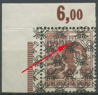 Bizone 1948 Netzaufdr. Aufdruckfehler Ecke A49 II POR AF PI Postfrisch Geknickt - Mint