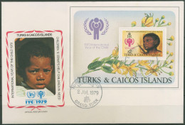 Turks- Und Caicos-Inseln 1979 Jahr Des Kindes Block 15 FDC (X62069) - Turks And Caicos