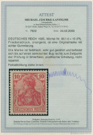 Deutsches Reich 1905/13 Germania Friedensdruck 86 I D Postfrisch Geprüft - Nuovi