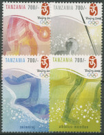 Tansania 2008 Olympische Sommerspiele Peking 4556/59 Postfrisch - Tanzania (1964-...)