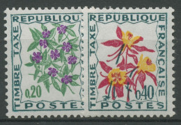 Frankreich 1971 Portomarken Blumen P 104/05 Postfrisch - 1960-... Ungebraucht