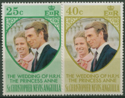 St. Christopher-Nevis-Anguilla 1973 Hochzeit Prinzessin Anne 266/67 Postfrisch - St.Christopher, Nevis En Anguilla (...-1980)