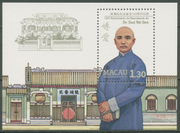 Macau 1986 Politiker Sun Yatsen Block 5 Postfrisch (C62638) - Hojas Bloque