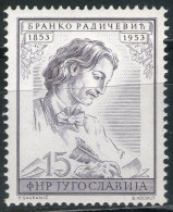 YUGOSLAVIA 1953 - The 100th Anniversary Of The Death Of Branko Radicevic MNH - Ongebruikt