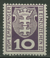 Danzig Portomarken 1921 Kleines Wappen Von Danzig P 1 A Mit Falz Geprüft - Strafport