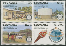 Tansania 1980 75 Jahre Rotary International 137/40 A Postfrisch - Tanzania (1964-...)