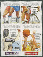 Tansania 1988 Olympische Sommerspiele Seoul Basketball 471/74 Postfrisch - Tanzania (1964-...)