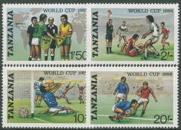 Tansania 1986 Fußball-WM In Mexiko 342/45 Postfrisch - Tanzania (1964-...)