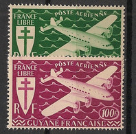 GUYANE - 1945 - Poste Aérienne PA N°YT. 26 à 27 - Série De Londres - Neuf Luxe ** / MNH / Postfrisch - Ongebruikt