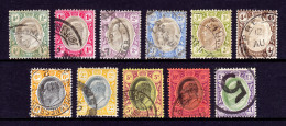 TRANSVAAL — SCOTT 268/280 — 1904-09 KEVII ISSUE — USED — SCV $76 - Transvaal (1870-1909)