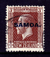 SAMOA — SCOTT 131 — 1919 3d CHOCOLATE KGV, TYPOGRAPHED — USED —SCV $22 - Samoa