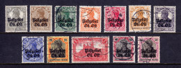 RUSSIA — SCOTT N1-N12 — 1916-17 GERMAN OCCUPATION SET — USED — SCV $17 - 1941-43 Occupation: Germany