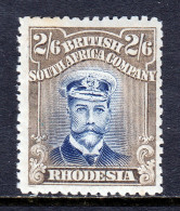 RHODESIA — SCOTT 133 (SG 274) — 1918 2/6- ADMIRAL, P14, DIE III — MH — SCV $65 - Rhodésie Du Nord (...-1963)