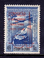 PORTUGUESE INDIA — SCOTT C4 (note) — 1938 WORLD'S FAIR OVPT. — MNH — SCV $125 - India Portoghese