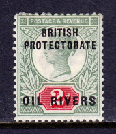 NIGER COAST — SCOTT 3 — 1892 2d QV WITH OIL RIVERS OVERPRINT — MH — SCV $40 - Nigeria (...-1960)