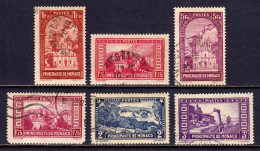 MONACO — SCOTT 120/128 — 1932-37 PICTORIAL ISSUE — USED — SCV $64 - Gebruikt