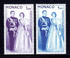 MONACO — SCOTT C56, C57 — 1960 PRINCE RAINIER III & PRINCESS GRACE — MH —SCV $68 - Poste Aérienne
