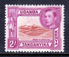 KUT — SCOTT 81a — 1944 2/- KGV KILIMANJARO, P13 — MH — SCV $110 - Kenya, Oeganda & Tanganyika