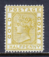 GOLD COAST — SCOTT 4 — 1879 ½d BISTRE QV ISSUE — MNG — SCV $100 - Costa De Oro (...-1957)