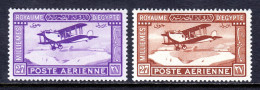 EGYPT — SCOTT C1, C2 — 1926-29 MAIL PLANE — MH — SCV $39 - Aéreo