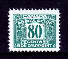 CANADA — VAN DAM FPS57 — 80¢ THIRD ISSUE POSTAL SCRIPT — MH — CV $75 - Revenues