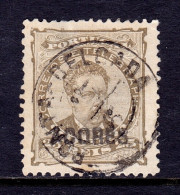 AZORES — SCOTT 41a — 1882 25r KING LUIZ — DOUBLE OVERPRINT — USED - Açores