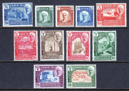 ADEN (SHIHR AND MUKALLA) — SCOTT 1-11 — 1942 PICTORIAL SET — MH — SCV $42 - Aden (1854-1963)