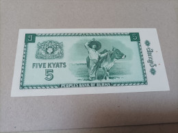 Billete Burma, 5 Kyats, Año 1965, AUNC - Myanmar