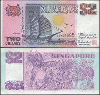 SINGAPORE 2 DOLLARS - ND (1991) - Paper Unc - P.28a Banknote - Singapore