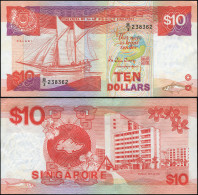 SINGAPORE 10 DOLLARS - ND (1988) - Paper Unc - P.20a Banknote - Singapore